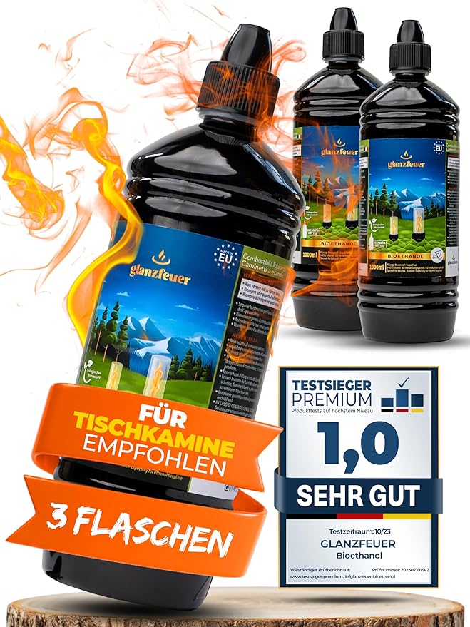 Bioethanol 3x1 Liter Flaschen